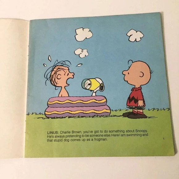 Vintage 1987 Golden Story Book Snoopy Hes  Your Dog Charlie Brown Book - Picture 8 of 16